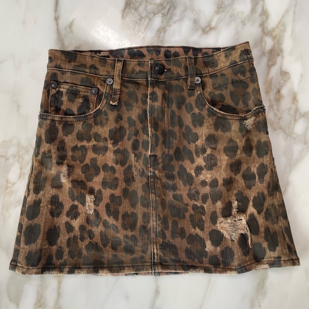 R13 High Rise Mini Skirt🐆😎 - Picture 4 of 14